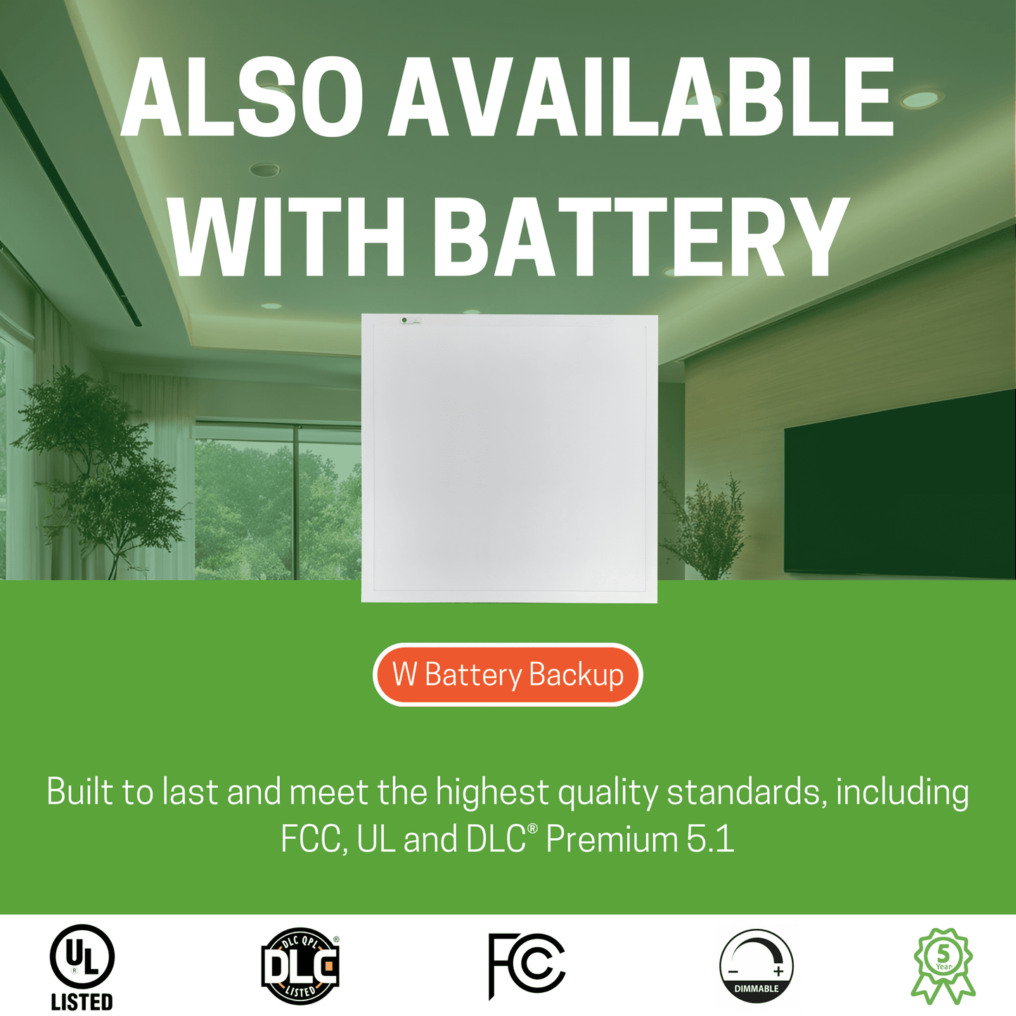 4 Pack 2X2 40W LED Panel Light Wattage & CCT Tunable - AHA Lighting LED