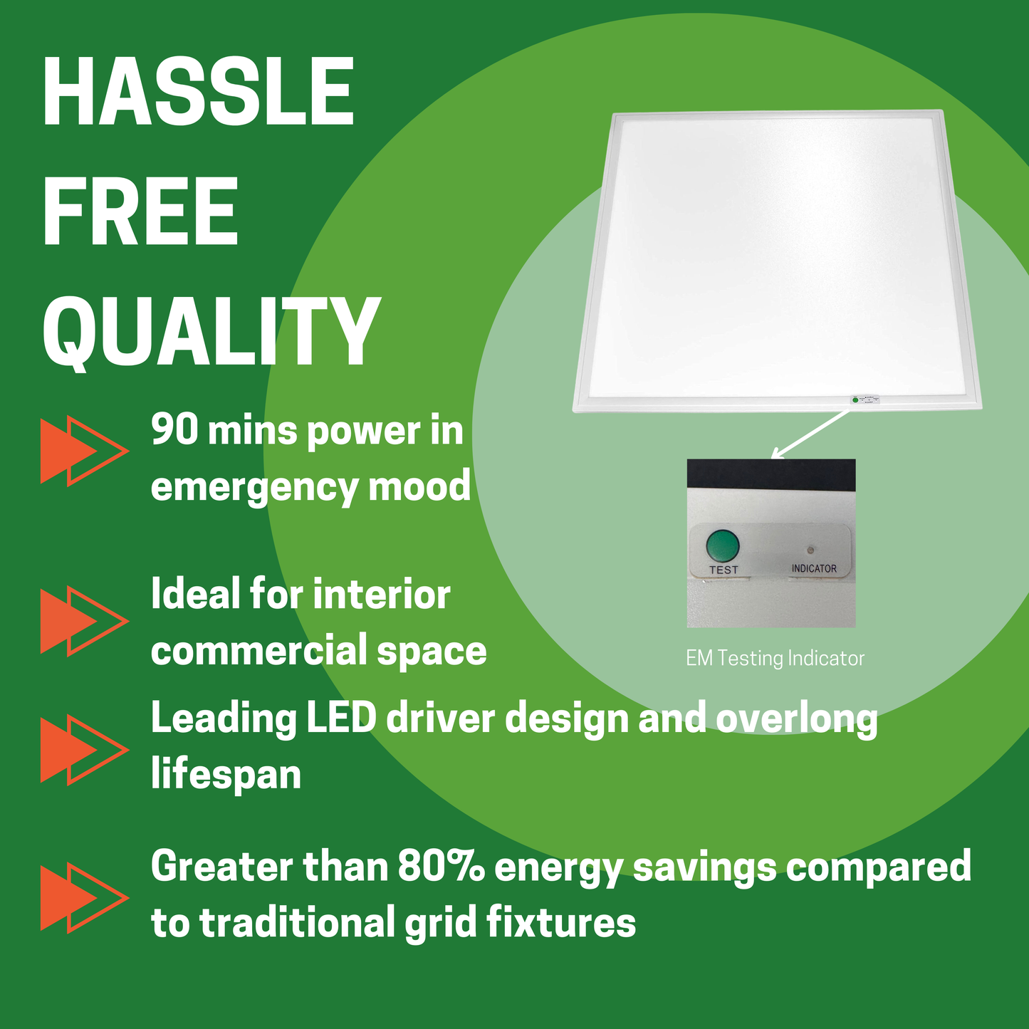 2 PACK 2X4 LED PANEL LIGHT WITH PRE-WIRED EMERGENCY BATTERY BACKUP WATTAGE & CCT TUNABLE - AHA Lighting LED