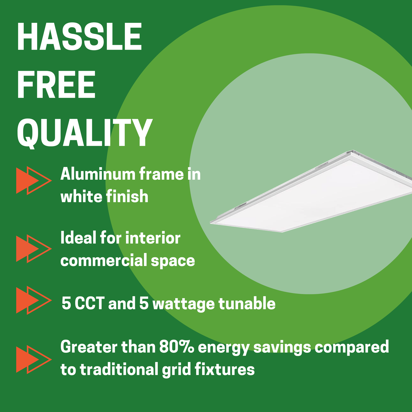 4 Pack 2X4 40W LED Panel Light Wattage & CCT Tunable - AHA Lighting LED