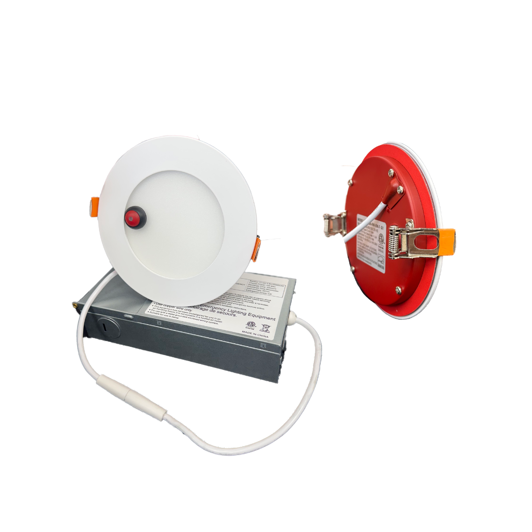 4" 9W FIRE-RATED LED DOWNLIGHT, 2-HOUR FIRE PROTECTION, 2700K/3000K/3500K/4000K/5000K CCT TUNABLE, 8W EMERGENCY BATTERY BACKUP - AHA Lighting LED