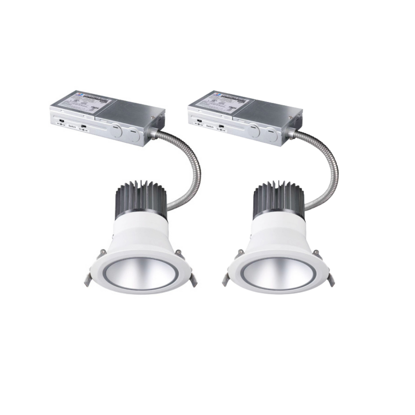 2 PACK 4" ARCHITECTURAL DOWNLIGHT UP TO 2,000LM CCT TUNABLE 3000/4000/5000K 0-10V DIMMING 100-277V J-BOX - AHA Lighting LED