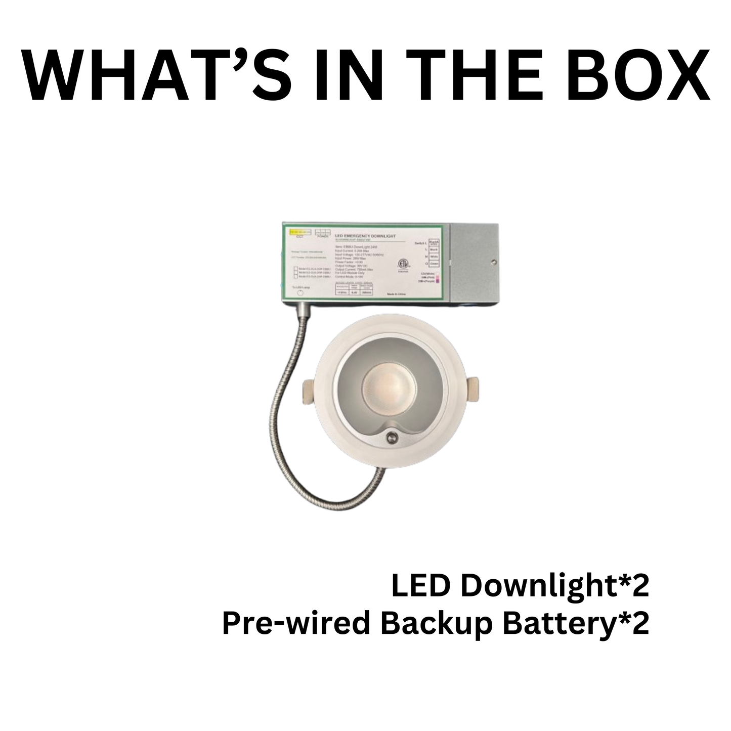 2 PACK 4" ARCHITECTURAL DOWNLIGHT WITH EMERGENCY BATTERY BACKUP 16/20/24W & 5CCT TUNABLE 0-10V DIMMING 100-277V ALL-IN-ONE J-BOX - AHA Lighting LED