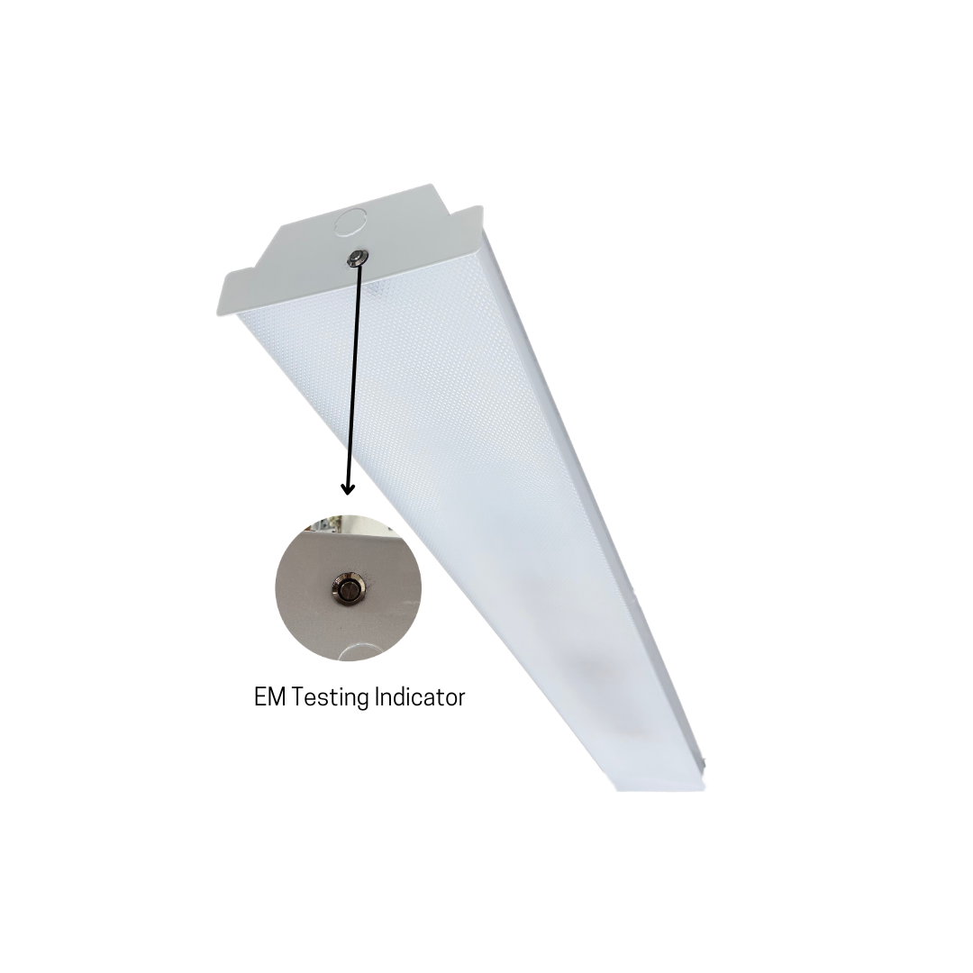 4FT WRAPAROUND SHOP LIGHT WITH EMERGENCY BATTERY BACKUP 10W FOR 90 MINS CCT AND WATTAGE TUNABLE 120-277V - AHA Lighting LED
