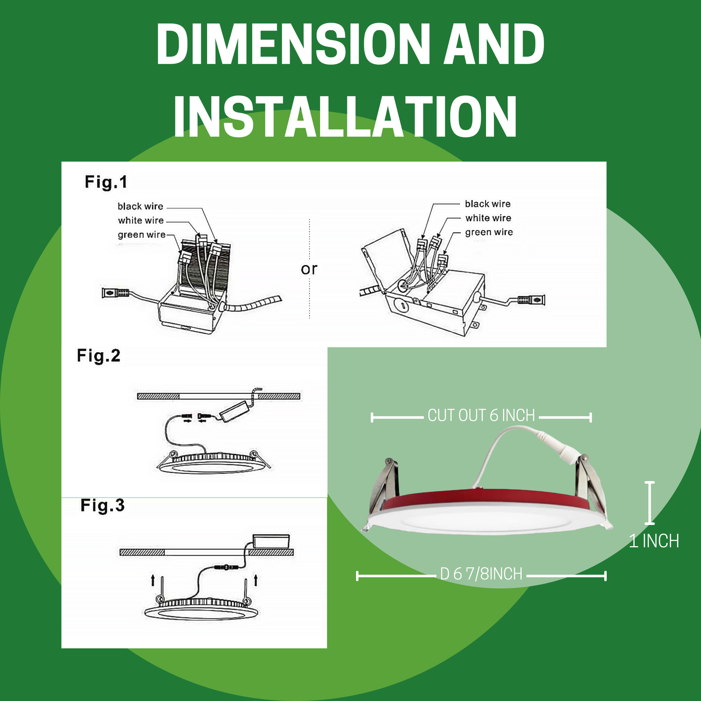 6" 12W FIRE-RATED LED DOWNLIGHT, 2-HOUR FIRE PROTECTION, 2700K/3000K/3500K/4000K/5000K CCT TUNABLE - AHA Lighting LED