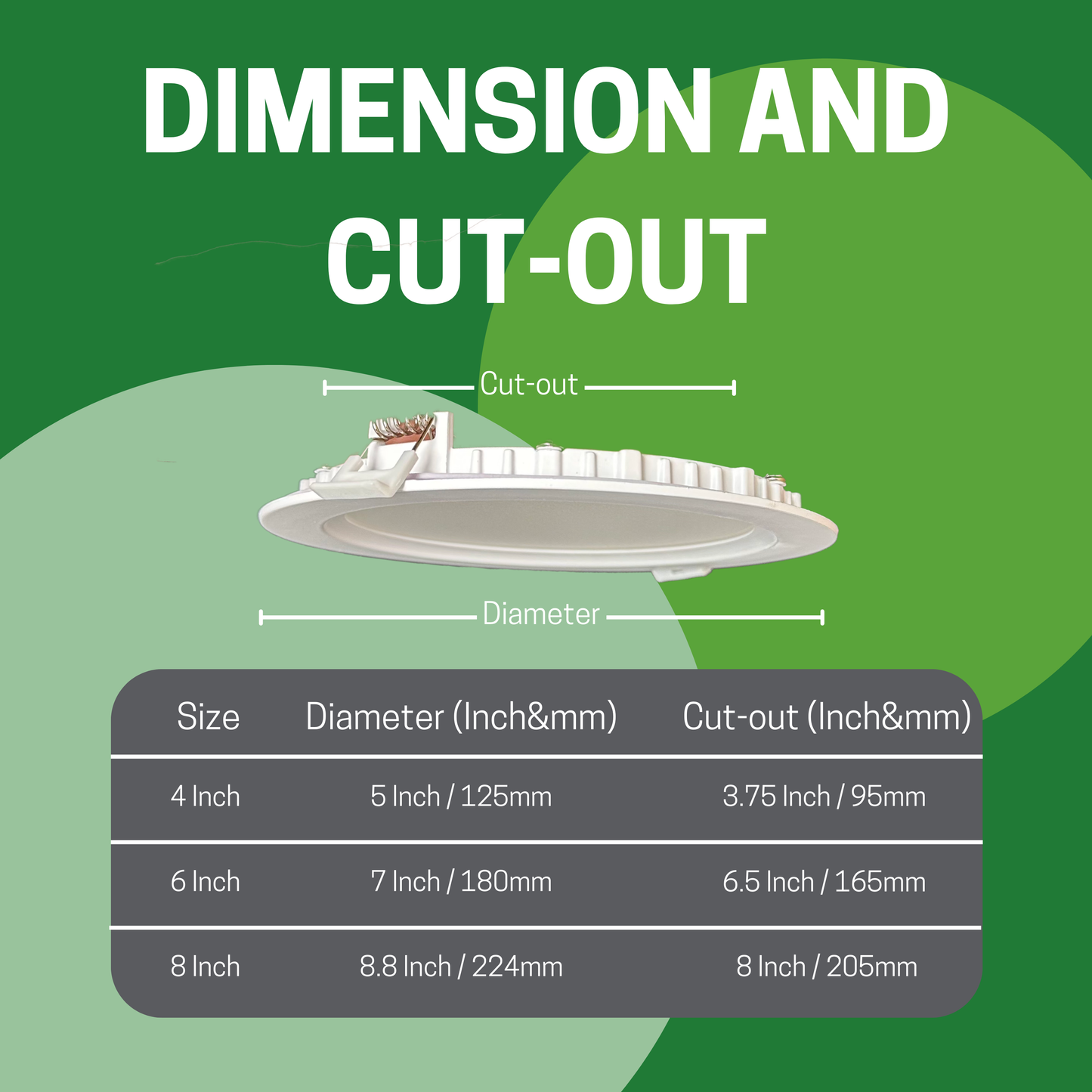 6" 16W ULTRA SLIM LED DOWNLIGHT, 3000K/4000K/5000K CCT TUNABLE, 1,120 LUMENS, 120-270V - AHA Lighting LED