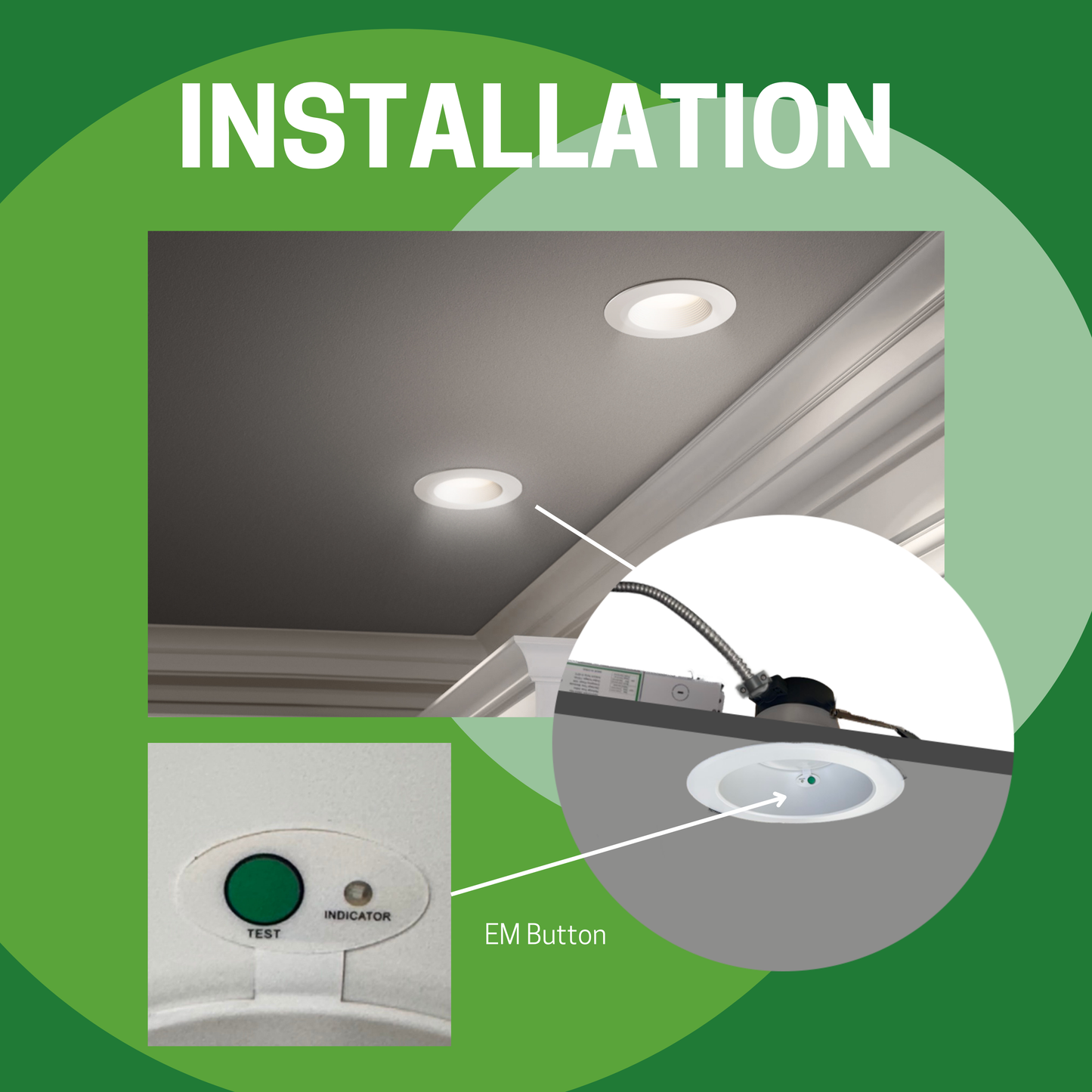 6" 8W/12W/16W WATTAGE TUNABLE COMMERCIAL LED DOWNLIGHT, 3000K/4000K/5000K CCT TUNABLE, 15W EMERGENCY BATTERY BACKUP, 800-1600LM, 120-277V (2-PACK) - AHA Lighting LED