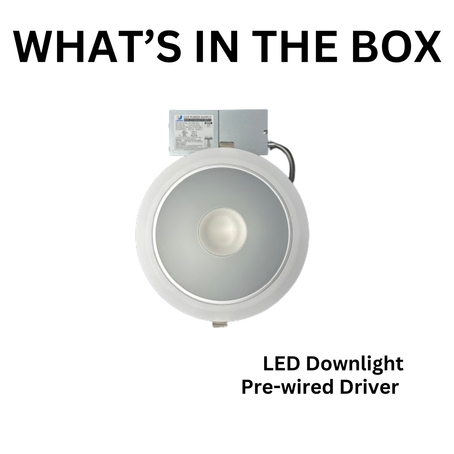 8" ARCHITECTURAL DOWNLIGHT UP TO 5000LM WATTAGE CCT TUNABLE 3000/4000/5000K 0-10V DIMMING 100-277V J-BOX - AHA Lighting LED