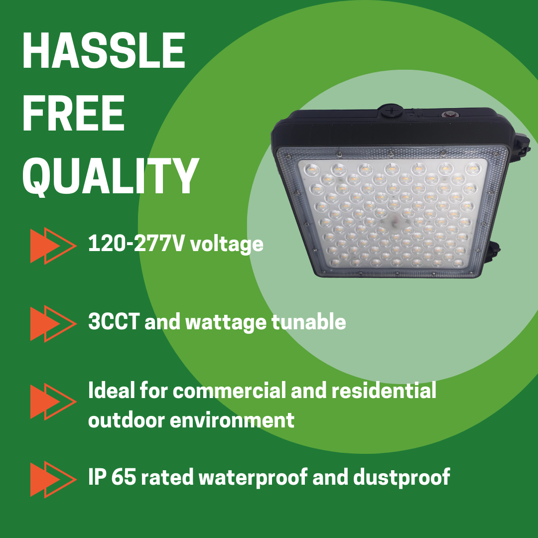 LOW PROFILE CANOPY, 25/45/55W TUNABLE 3000K/4000K/5000K CCT TUNABLE - AHA Lighting LED