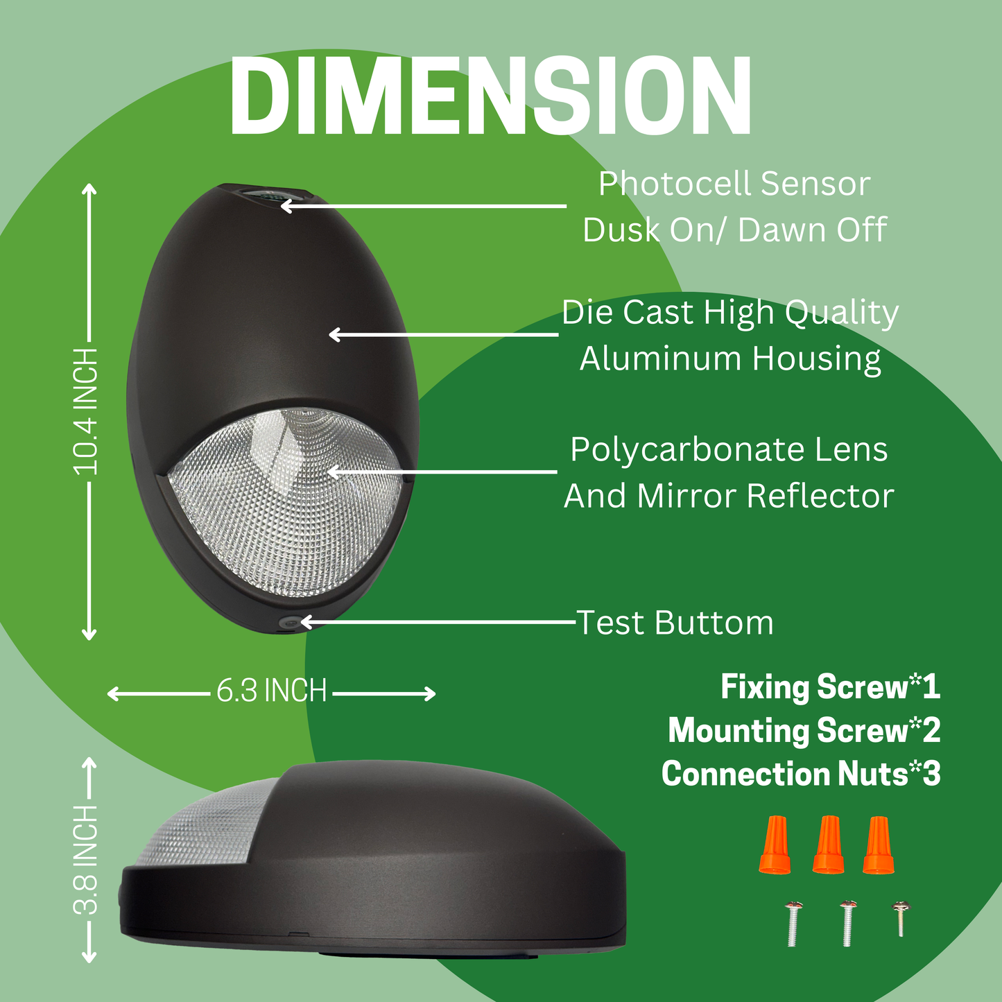 12W LED MINI WALL PACK, 5000K CCT, INTEGRATED PHOTOCELL, EMERGENCY BATTERY BACKUP, DARK BRONZE - AHA Lighting LED