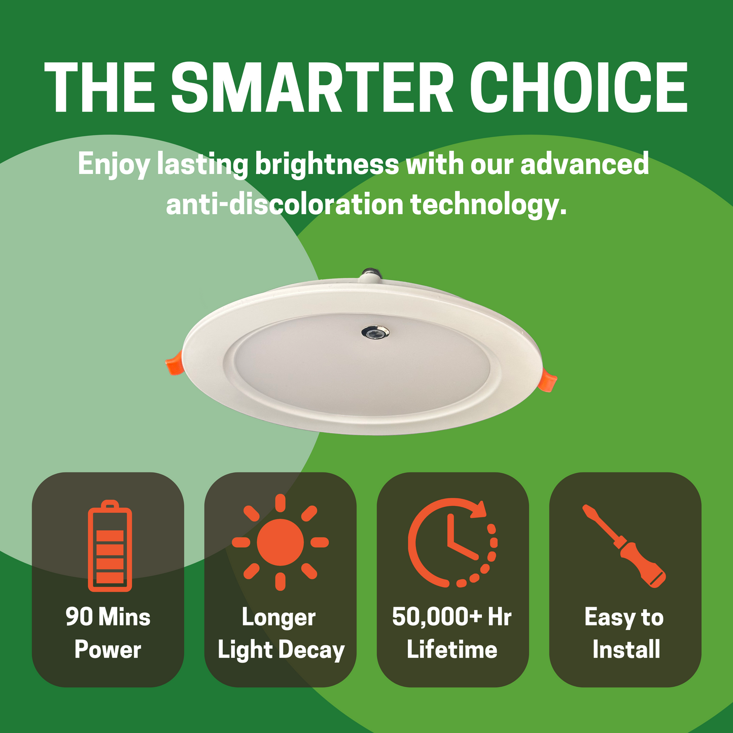 6" 16W ULTRA SLIM LED DOWNLIGHT, 2700K/3000K/3500K/4000K/5000K CCT TUNABLE, 10W EMERGENCY BATTERY BACKUP, 100-277V (2-PACK) - AHA Lighting LED