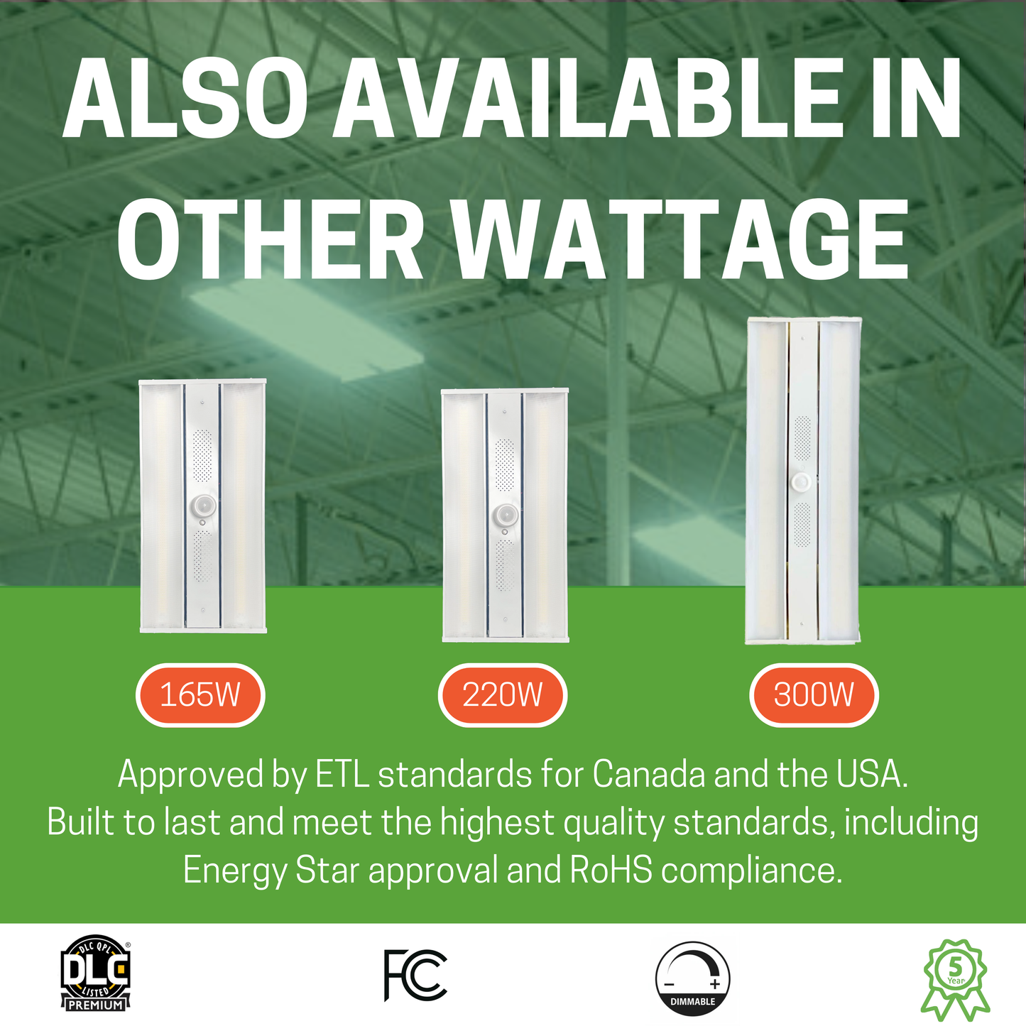 2 PACK 300W 1X3FT WAREHOUSE LINEAR HIGH BAY 45,000LM / 5000K W/ BUILD-IN MOTION SENSOR - AHA Lighting LED