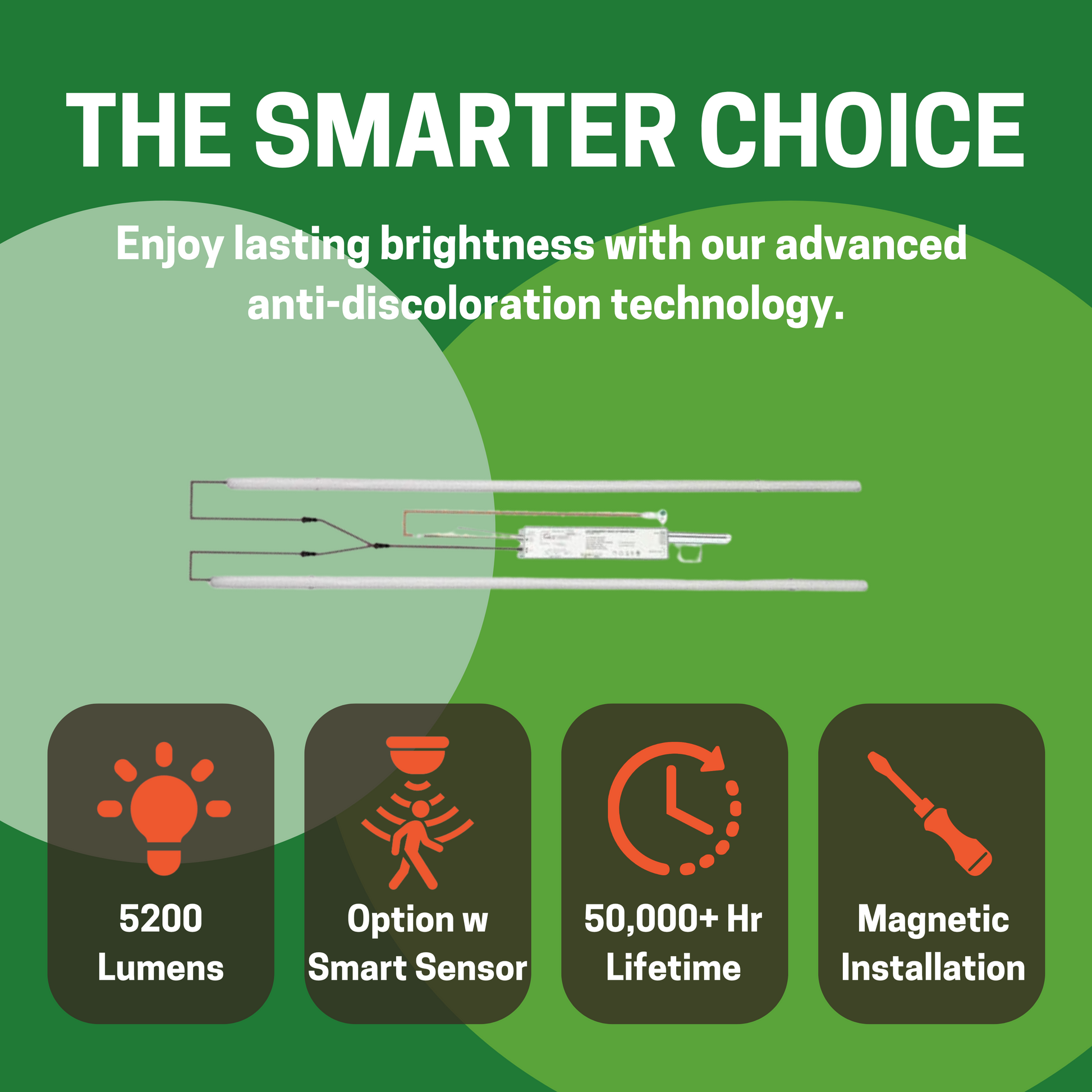 2 PACK 4FT MAGNETIC STRIP SHOP LIGHT WITH EMERGENCY BATTERY BACKUP 10W FOR 90 MINS CCT AND WATTAGE TUNABLE 120-277V - AHA Lighting LED