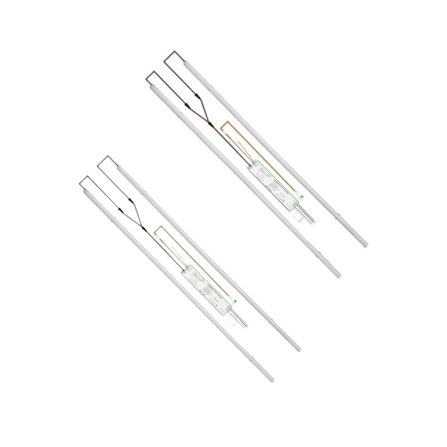 2 PACK 4FT MAGNETIC STRIP SHOP LIGHT WITH EMERGENCY BATTERY BACKUP 10W FOR 90 MINS CCT AND WATTAGE TUNABLE 120-277V - AHA Lighting LED