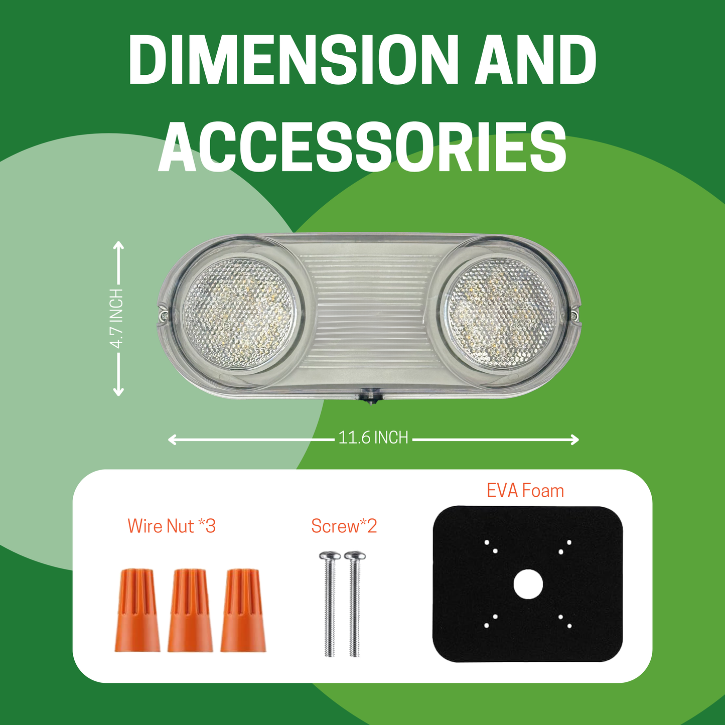 OUTDOOR DUAL HEAD EMERGENCY SIGN IP65 WATERPROOF, ADJUSTABLE LIGHTING ANGLE - AHA Lighting LED