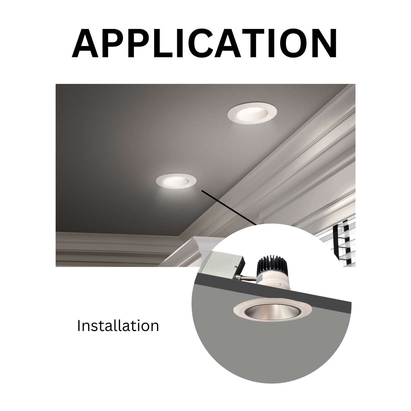 8" ARCHITECTURAL DOWNLIGHT UP TO 5000LM WATTAGE CCT TUNABLE 3000/4000/5000K 0-10V DIMMING 100-277V J-BOX - AHA Lighting LED