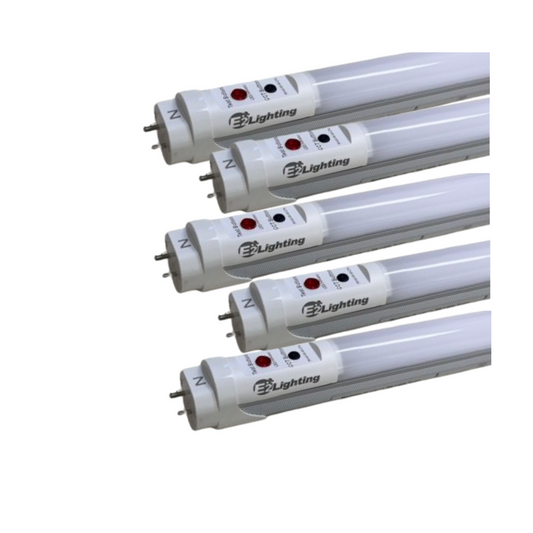 5 Pack 4ft T8 Tube 180 Minute Emergency Battery Backup LED 18W 2300LM CCT Tunable Always On - AHA Lighting LED