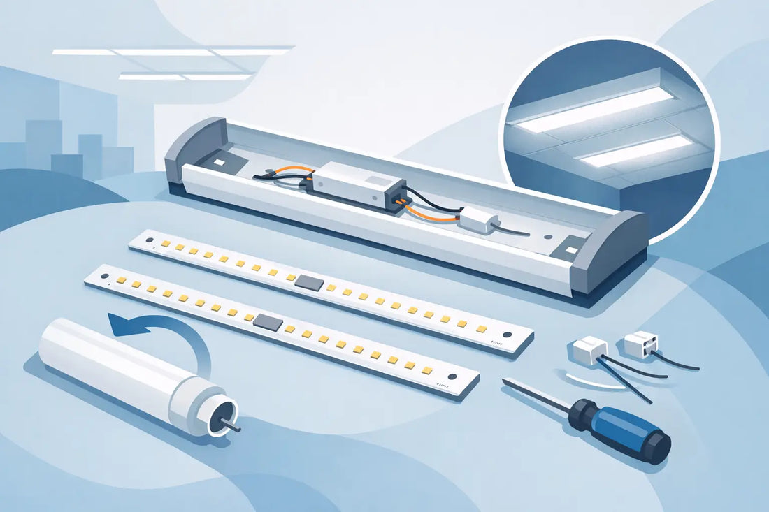 4 Foot LED Magnetic Strip Retrofit Kit Guide
