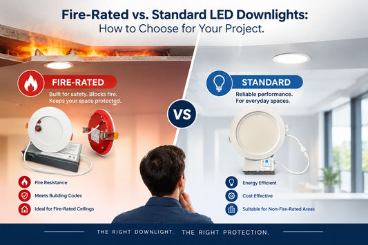 Fire-Rated vs. Standard LED Downlights: How to Choose for Your Project