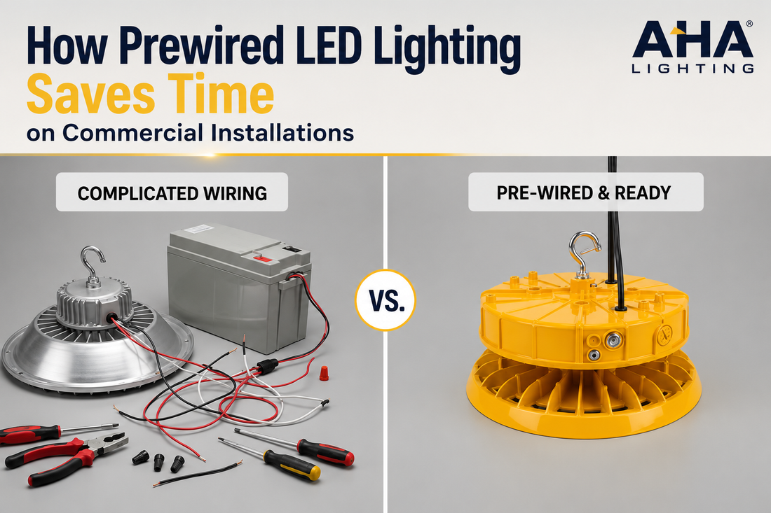 How Prewired LED Lighting Saves Time on Commercial Installations