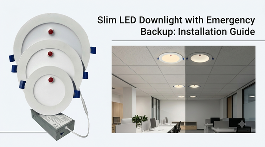 Slim LED Downlight with Emergency Backup: Installation Guide