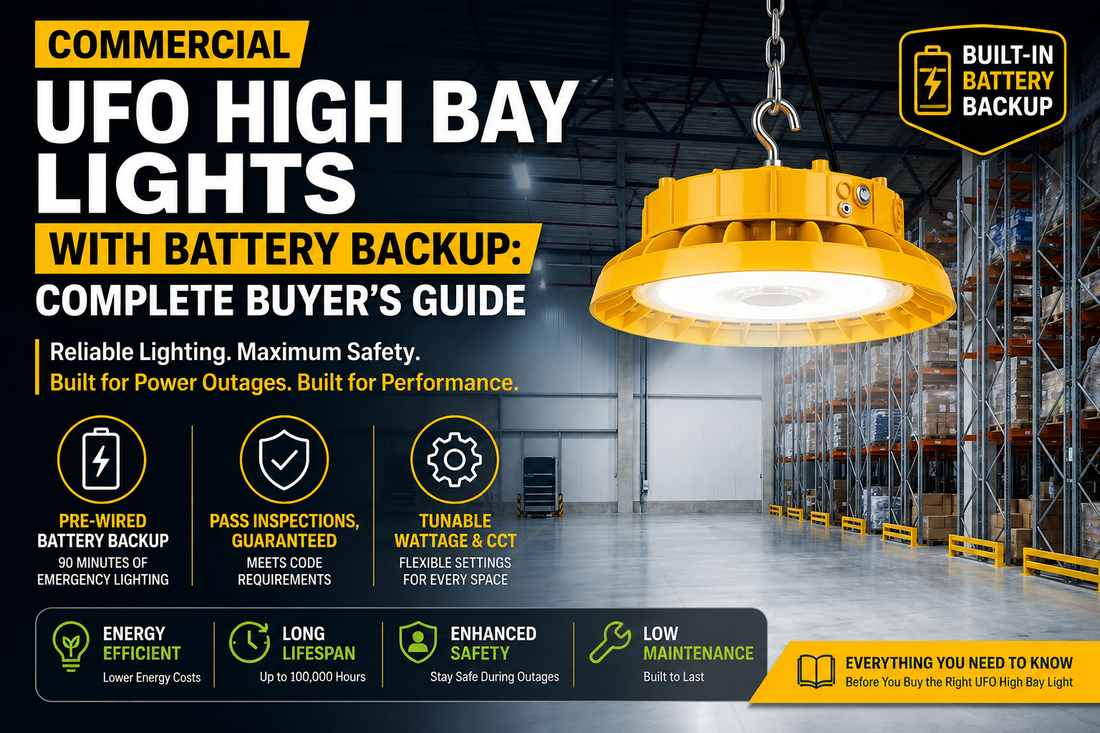 Commercial UFO High Bay Lights with Battery Backup: Complete Buyer's Guide