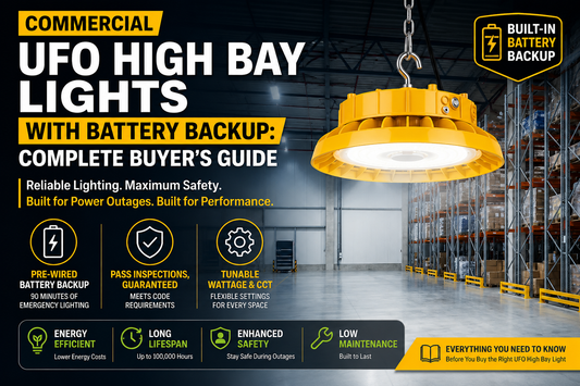 Commercial UFO High Bay Lights with Battery Backup: Complete Buyer's Guide