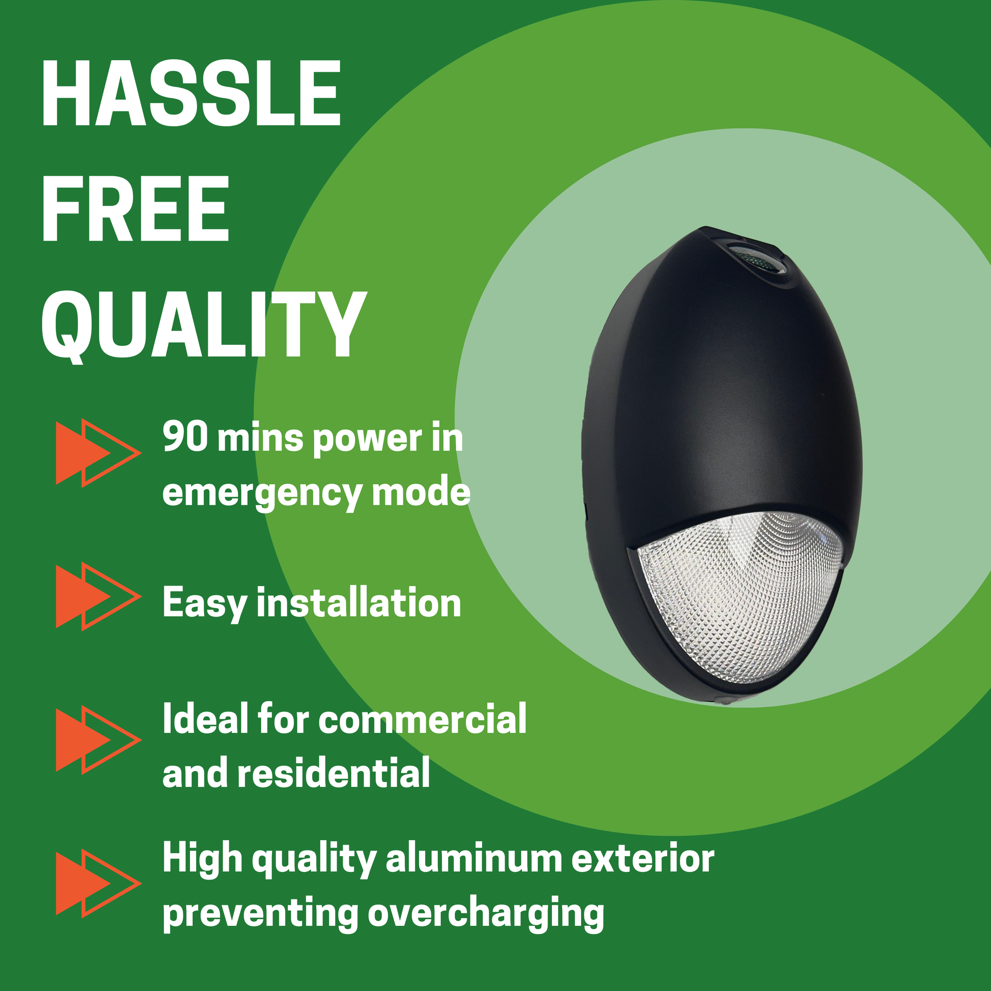 12W LED MINI WALL PACK, 5000K CCT, INTEGRATED PHOTOCELL, EMERGENCY BATTERY BACKUP, BLACK - AHA Lighting LED