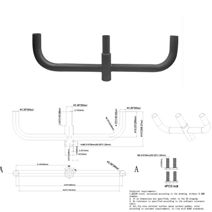 180° Triple Bullhorn Light Pole Brackets - AHA Lighting LED