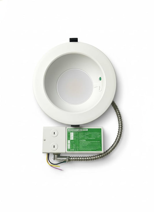 AHA LIGHTING 8" Commercial LED Downlight with Emergency Battery Backup | Up to 2,200 Lumens | 12W/16W/22W Wattage Tunable | 3 CCT Tunable | 120-277V | 2 Pack