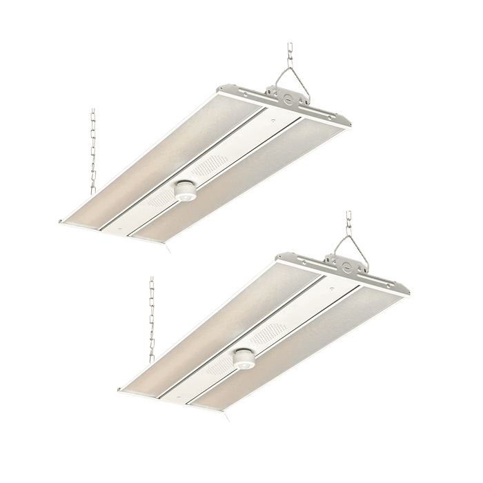 AHA LIGHTING 1x3 LED Linear High Bay | 33,000 Lumens | 300W | 5000K | 120-277V | Motion Sensor | 2 Pack