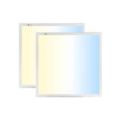 2 PACK 2X4 LED PANEL LIGHT WITH PRE-WIRED EMERGENCY BATTERY BACKUP WATTAGE & CCT TUNABLE - AHA Lighting LED