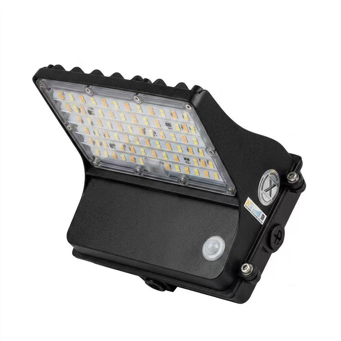 Architectural Full Cut-Off 40W Wall Pack, 3K/4/5K Tunable IP65,Emergency Battery Backup, Dust to Dawn Sensor, Outdoor Exterior Lighting, Garage, Warehouse