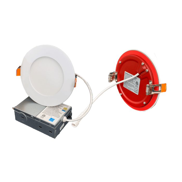 AHA LIGHTING 4" Fire-Rated LED Slim Downlight | 1,000 Lumens | 9W | 5 CCT Tunable | 100-277V