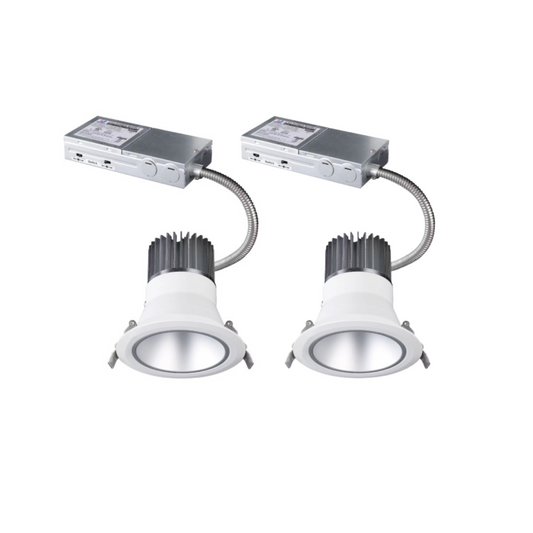 2 PACK 4" ARCHITECTURAL DOWNLIGHT UP TO 2,000LM CCT TUNABLE 3000/4000/5000K 0-10V DIMMING 100-277V J-BOX - AHA Lighting LED