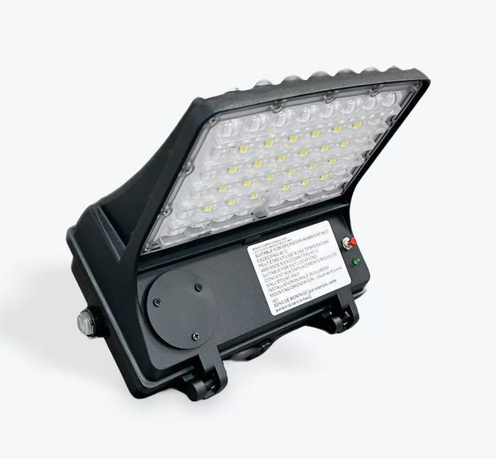 AHA LIGHTING 40W Full Cutoff LED Wall Pack with Emergency Battery Backup | 5,200 Lumens | 5000K | 120-277V | Photocell Dusk-to-Dawn