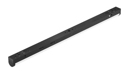 4ft black LED linear strip with 90-minute emergency battery, 20–40W selectable, 5CCT, 120–277V (hero view)