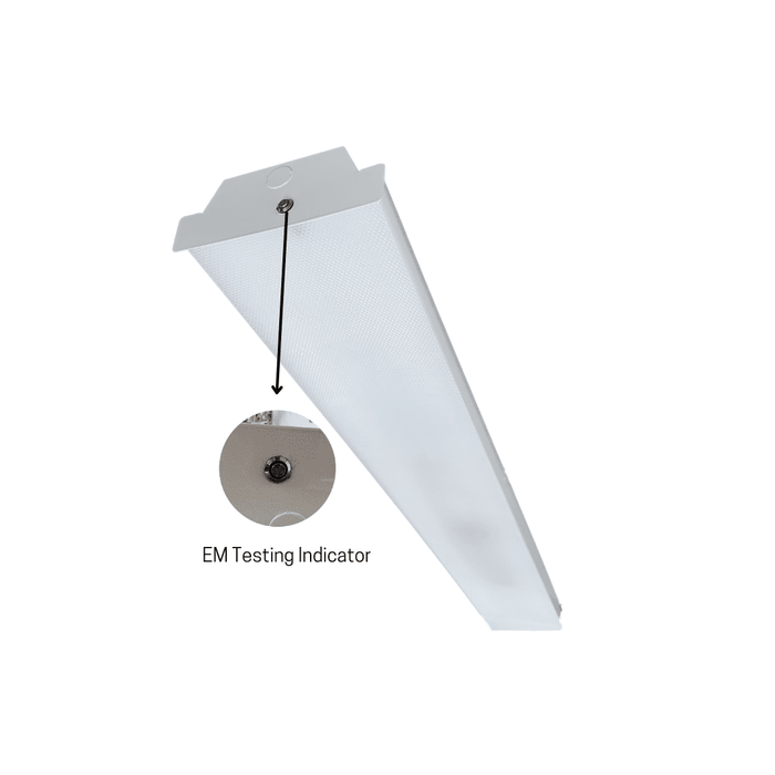 AHA LIGHTING 4ft LED Wraparound Light with Emergency Battery Backup | Up to 5,200 Lumens | 40W | 3 CCT Tunable | 120-277V