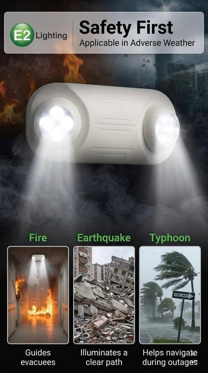 AHA LIGHTING Indoor Super Bright Emergency Light | 1590lm  | 90-Min Battery Backup | 120-277V | Wall Mount