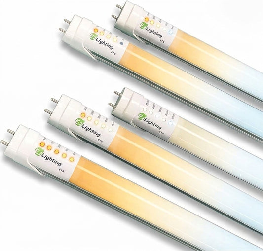 AHA LIGHTING LED T8 Tube with Emergency Battery Backup | 5-Pack | 4ft | 18W |120-277V| 5CCT Tunable | Always On or ON/OFF