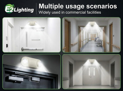 AHA LIGHTING Indoor Super Bright Emergency Light | 1590lm  | 90-Min Battery Backup | 120-277V | Wall Mount