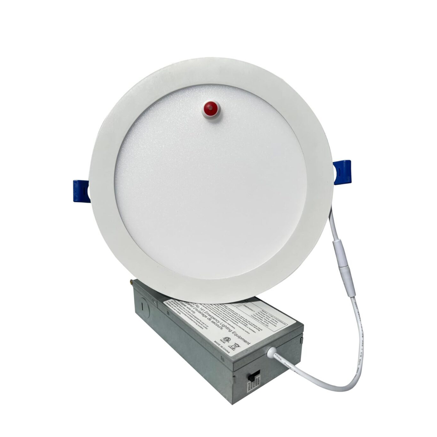 6" 16W SLIM DOWNLIGHT WITH 8W EMERGENCY BATTERY BACKUP 2700/3000/3500/4000/5000K CCT TUNABLE - AHA Lighting LED