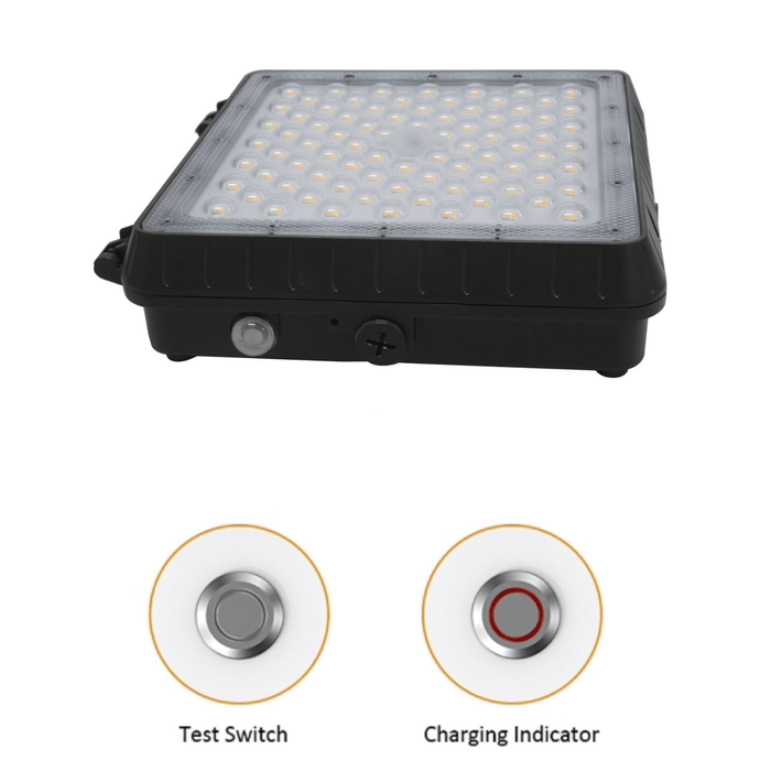 AHA LIGHTING Low Profile LED Canopy Light with Emergency Battery Backup | Up to 7,150 Lumens | 25W/45W/55W Wattage Tunable | 3 CCT Tunable | 120-277V
