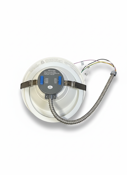 8" 35W Commercial Recessed Downlight 5wattage Tunable 5CCT Tunable 27-50K 0-10V Dimming 120-277V – Rear Profile View