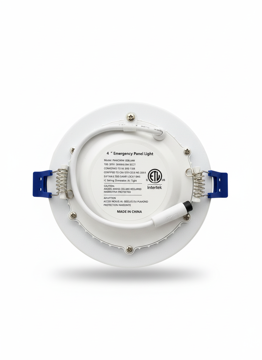 AHA LIGHTING 4" 9W Dimmable LED Down Light | Retrofit LED Recessed Light | Emergency Battery Backup | Slim Canle… – Rear View