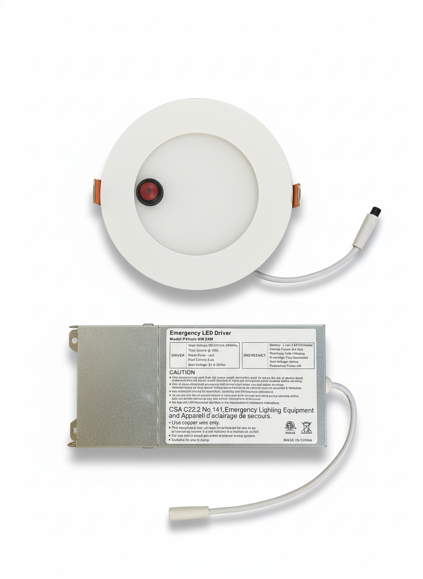 AHA LIGHTING Fire Rated 4" 9W Dimmable LED Down Light | Retrofit LED Recessed Light | Emergency Bat… – Commercial LED Fixture