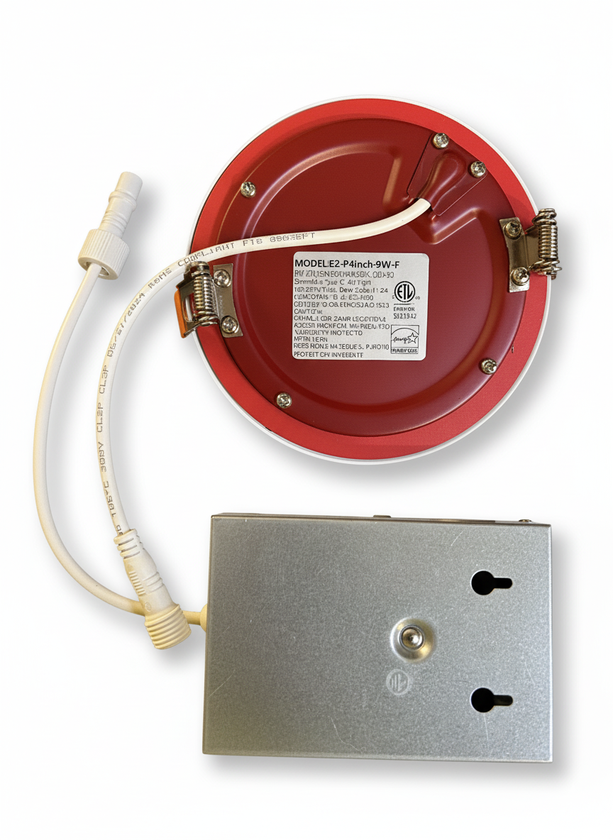 4" 9W Fire-rated LED Downlight, 2-hour Fire Protection, 2700/3000/3500/4000/5000K CCT Tunable