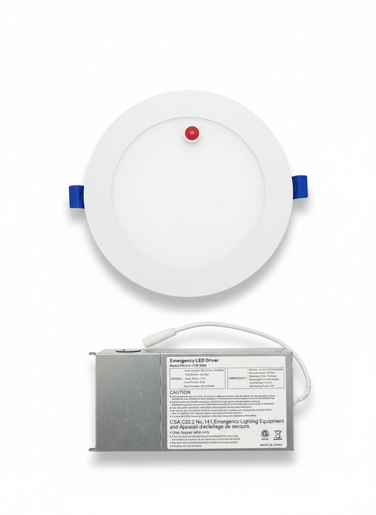 6" 16W Slim Downlight With 8W Emergency Battery Backup 2700/3000/3500/4000/5000K Cct Tunable
