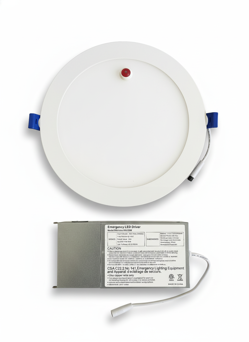 AHA LIGHTING 8" 18W Dimmable LED Down Light | Retrofit LED Recessed Light | Emergency Battery Backu… – Commercial LED Fixture
