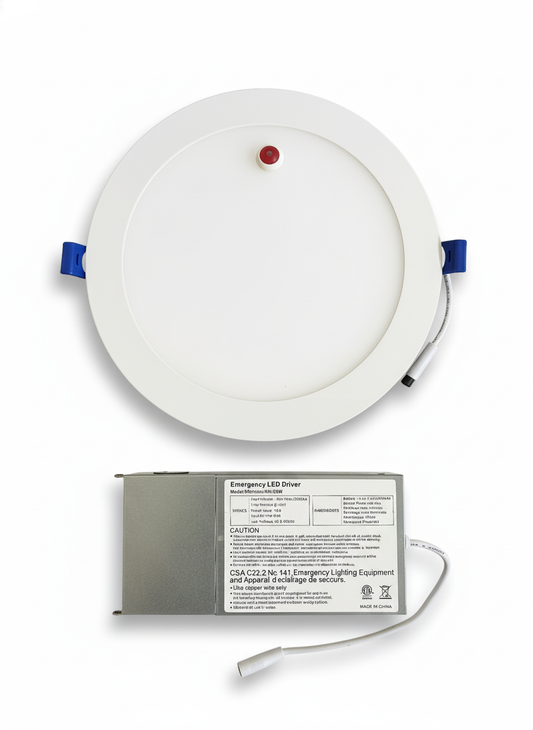 8" 18W Slim Downlight With 8W Emergency Battery Backup 2700/3000/3500/4000/5000K CCT Tunable
