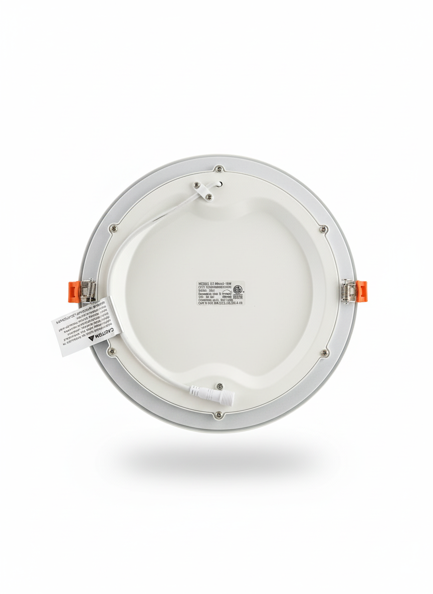 8" 18W Ultra Slim LED Downlight, 3000/4000/5000K CCT Tunable, 1,300 Lumens, 120-270V